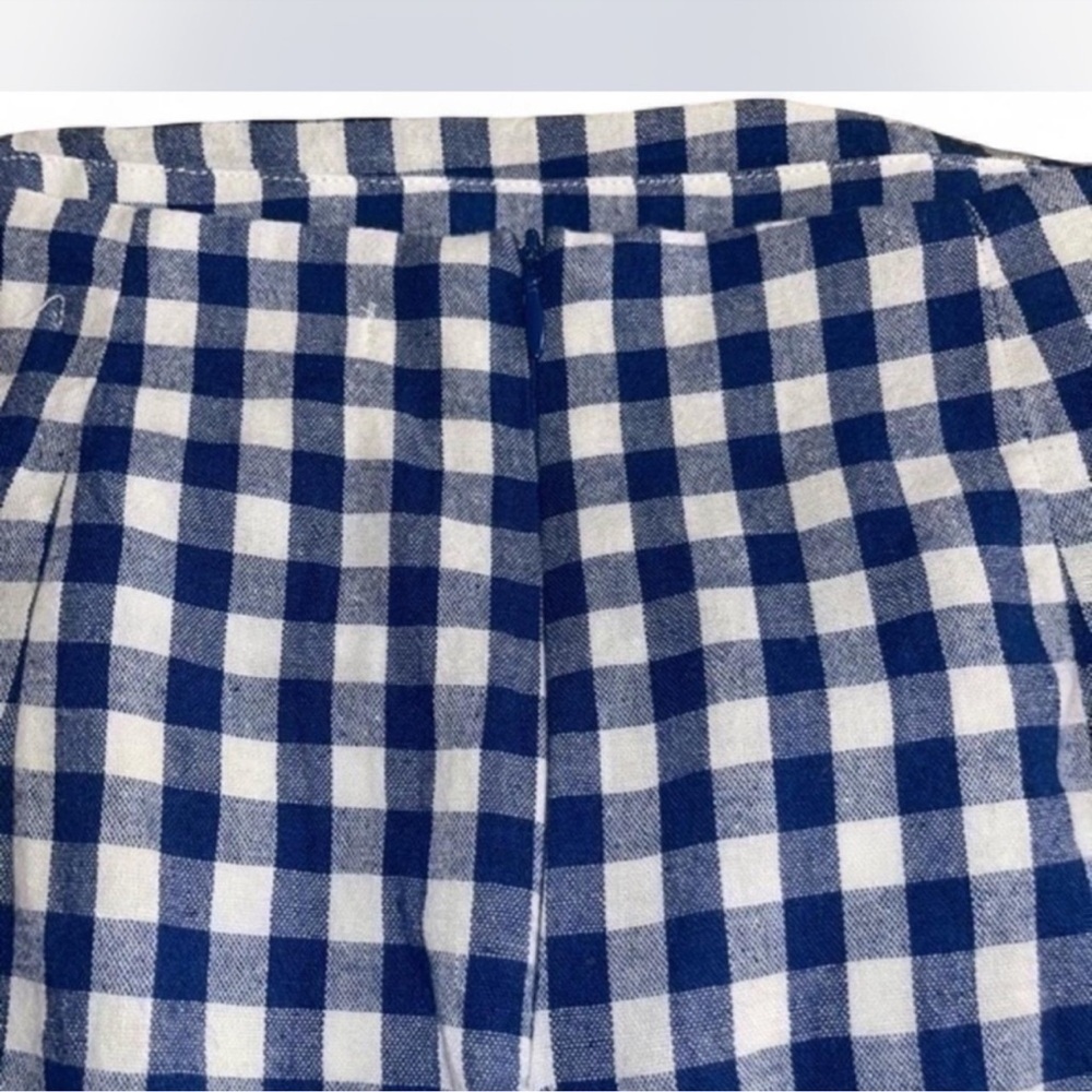 The Impeccable Pig Navy Gingham Mini Skirt - Picture 5 of 6